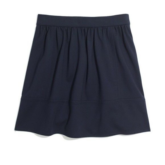 MADEWELL Ponte Swivel Skirt, Navy, Size 6 - Picture 4 of 11